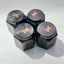 Load image into Gallery viewer, Shattered Hearts Titanium Valve Stem Caps