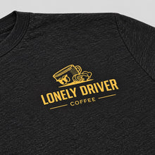 Load image into Gallery viewer, Lonely Driver Coffee Angry Eyes Logo T-shirt Variant
