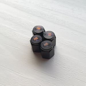 Shattered Hearts Titanium Valve Stem Caps