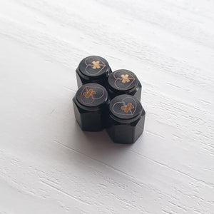 Shattered Hearts Titanium Valve Stem Caps