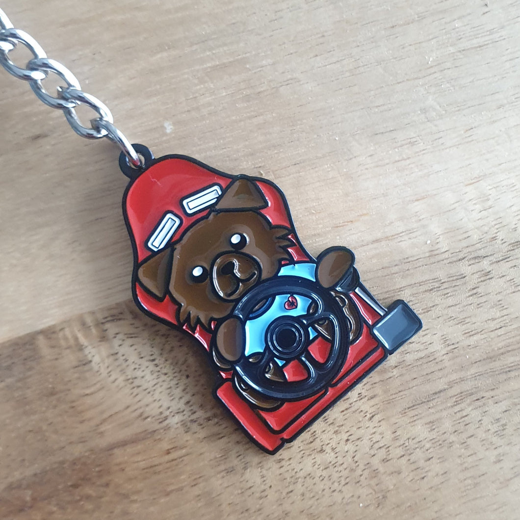 Doggie Racer X Keyring
