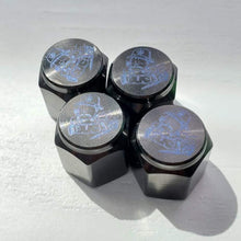 Load image into Gallery viewer, A Fool Mechanic Titanium Valve Stem Caps
