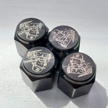 Load image into Gallery viewer, A Fool Mechanic Titanium Valve Stem Caps
